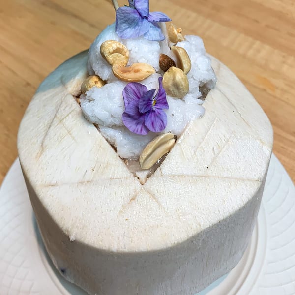 Young Coconut, Ice Cream, and Sticky Rice.